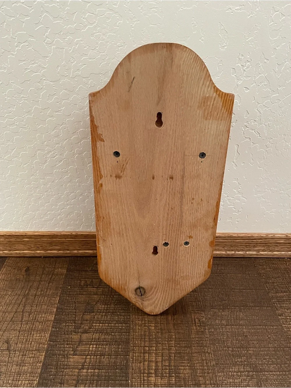 Vintage Wooden Wall Mounted Bathroom Caddy in Natural Oak Finish
